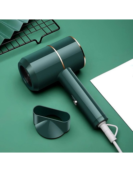 Phon Asciugacapelli Portatile da Viaggio 3000W 3 Velocità Funzione Caldo/Freddo