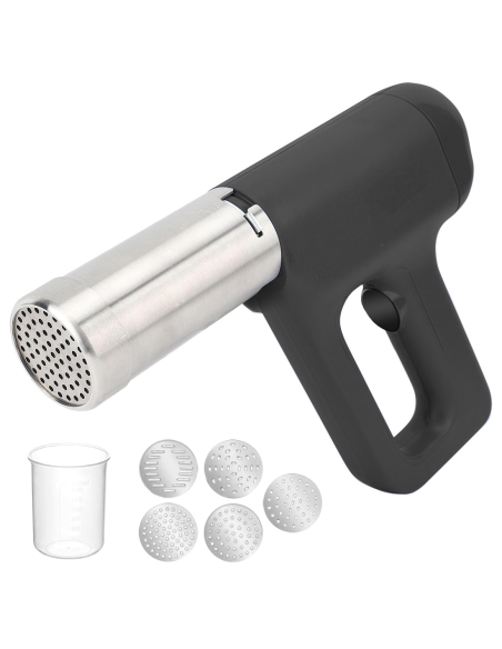 Macchina Portatile per Pasta Fresca Elettrica Cordless in Acciaio Inox 5 Stampi