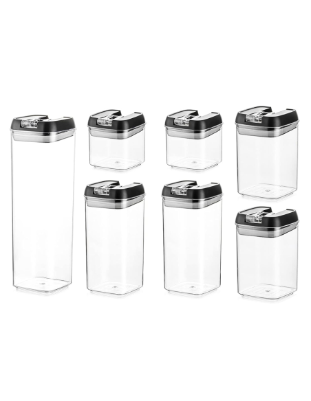 Kit 7 Contenitori Ermetici per Alimenti Barattoli Porta Pasta Biscotti da Cucina