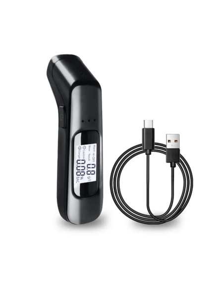 Alcol Test Etilometro Ricaricabile Sensore Alta Sensibilità Display Digitale