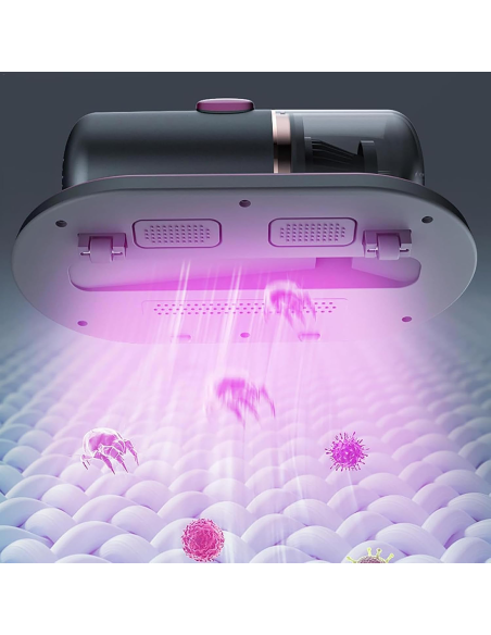 Aspirapolvere da Letto Senza Fili 100W Ricaricabile Portatile Filtro e Luce UV