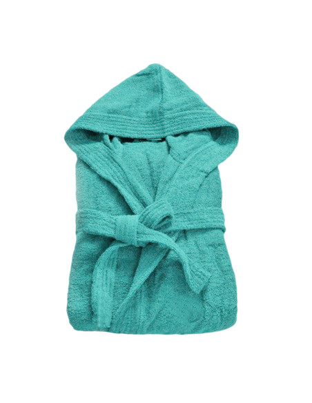 Accappatoio in Spugna Unisex SUPREMA per Adulti Cappuccio Tinta Unita con Tasche