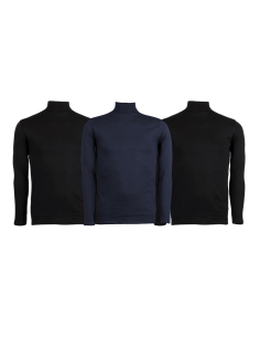 Pack 3 Maglie Termiche Uomo 2 NERE 1 BLU VKA29 Maglia...