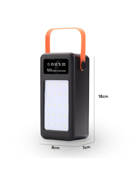 Power Bank 60000mAh Multifunzionale Luce d'Emergenza Ricarica Veloce e Portatile