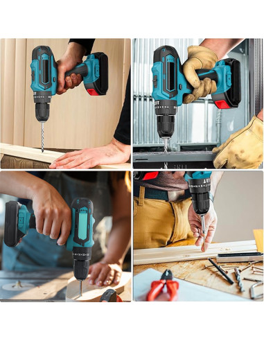 Trapano Avvitatore Doppia Batteria 21V...