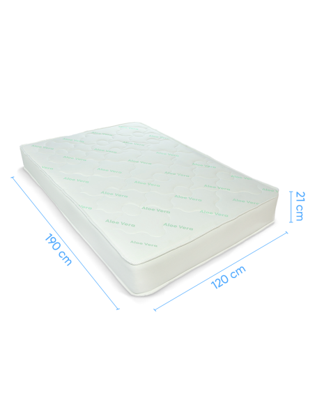 Materasso Una Piazza e Mezza Dormi Bene Traspirante Anallergico 120x190x21cm