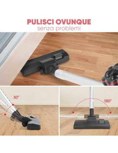 Aspirapolvere Ciclonico 1000W 3 in 1 Scopa...