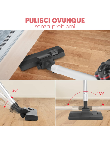 Aspirapolvere Ciclonico 1000W 3 in 1 Scopa Elettrica con Filtro HEPA e Filo