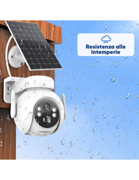 Telecamera Videosorveglianza Ricarica Solare Wi-Fi Sensore e Controllo con APP