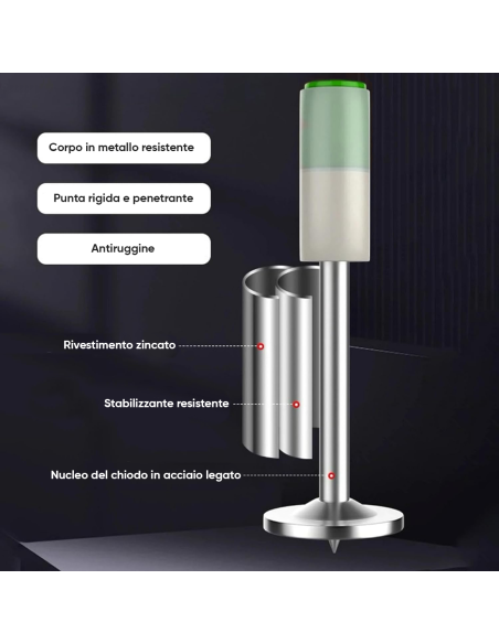 200pz Chiodi per Sparachiodi Manuale Rivetti Tondi Metallo 7mm Cemento e Ferro