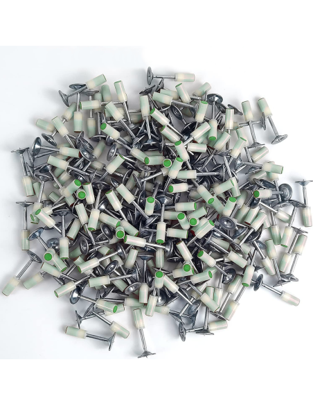 200pz Chiodi per Sparachiodi Manuale Rivetti Tondi Metallo 7mm Cemento e Ferro