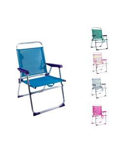 Sedia Sdraio da Mare Textilene Alluminio Spiaggina Relax...