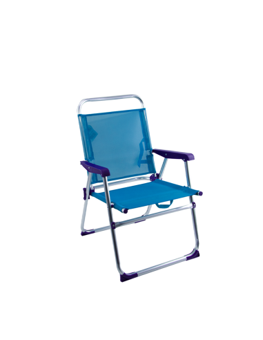 Sedia Sdraio da Mare Textilene Alluminio Spiaggina Relax Prendisole Richiudibile