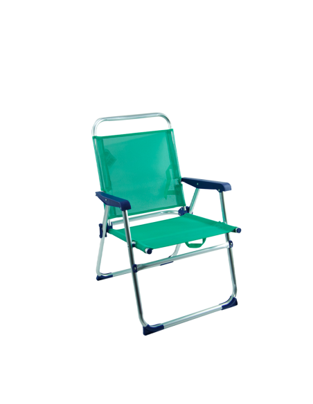 Sedia Sdraio da Mare Textilene Alluminio Spiaggina Relax Prendisole Richiudibile