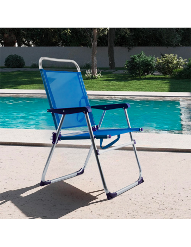 Sedia Sdraio da Mare Textilene Alluminio...