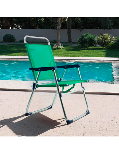 Sedia Sdraio da Mare Textilene Alluminio...