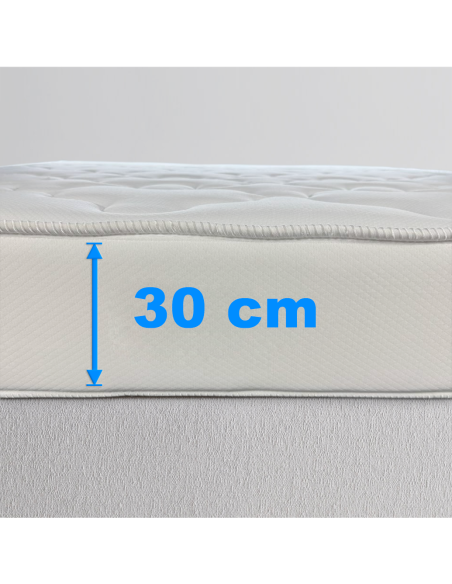 Materasso Matrimoniale Traspirante Anallergico Antiacaro 160x190x30
