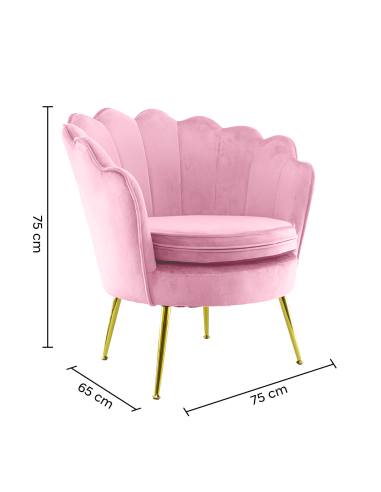 Poltrona Schienale a Conchiglia VENERE in...