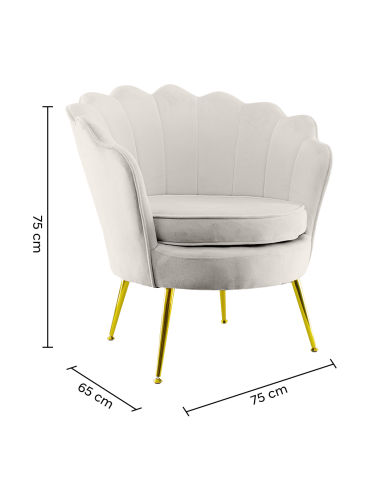 Poltrona Schienale a Conchiglia VENERE in...