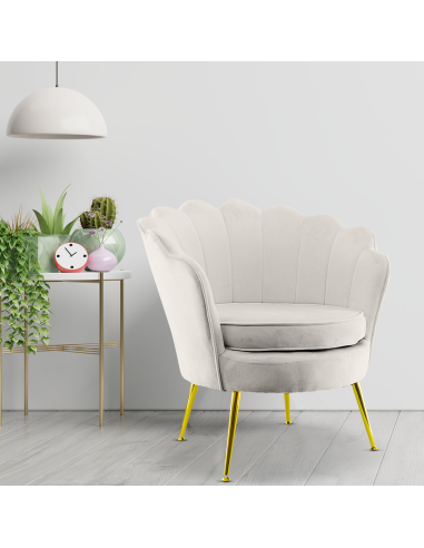 Poltrona Schienale a Conchiglia VENERE in...