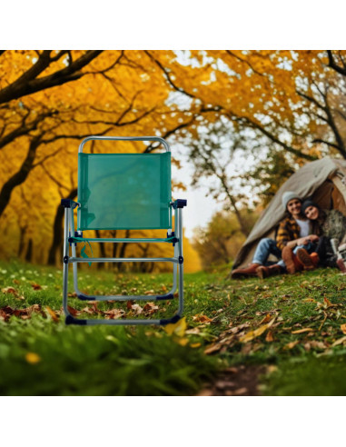 Sedia Sdraio da Mare Textilene Alluminio...