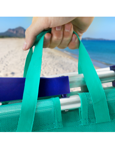 Sedia Sdraio da Mare Textilene Alluminio...