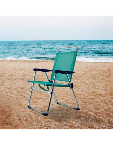 Sedia Sdraio da Mare Textilene Alluminio...