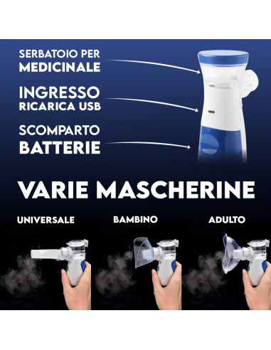 Aerosol Portatile Silenzioso Ricaricabile...