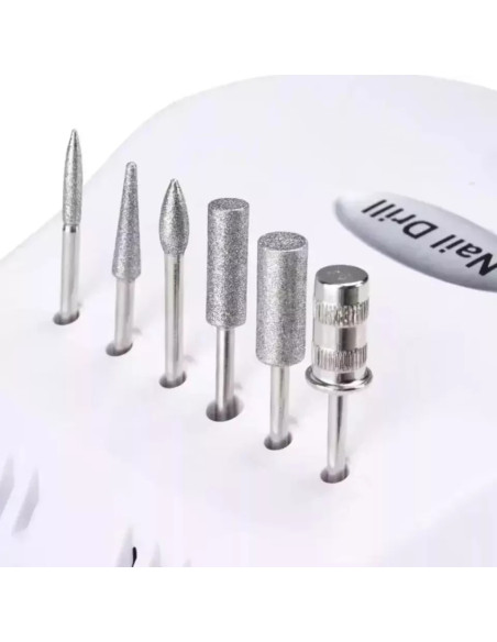 Fresa Unghie Professionale a Pedale 35.000 Giri 5 Punte e Velocità Regolabile