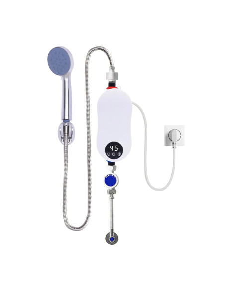 Mini Elettrico 3500W Scaldabagno Istantaneo Miscelatore e Termostato