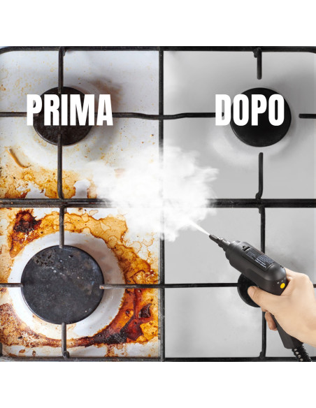 Pulitore a Vapore Portatile Multiuso 1600ml Alta Pressione Uso Domestico e Auto