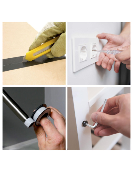 Kit Utensili Multiuso Mini Valigetta Portatile 12pz Attrezzi Ferramenta Manuali