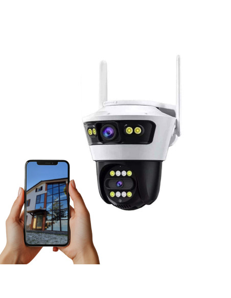 Telecamera Wi-Fi di Videosorveglianza Controllo Remoto Allarme e Protezione IP66
