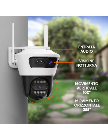 Telecamera Wi-Fi di Videosorveglianza Controllo...