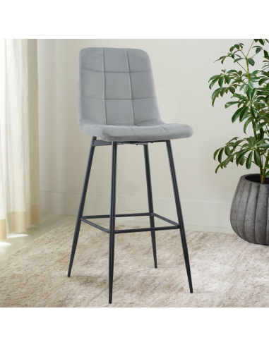 Set 4 Sgabelli in Velluto VELVETTE Struttura...