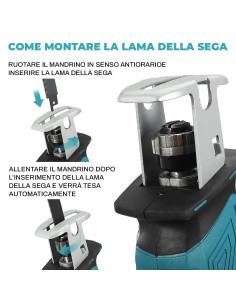 Sega Alternativa Doppia Batteria 48V Ricaricabile 4 Lame... 2