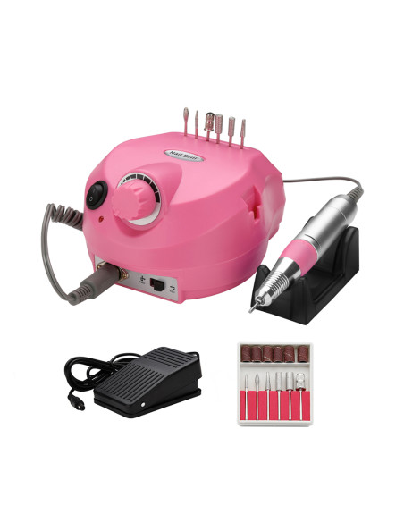 Fresa Unghie Professionale a Pedale 35.000 Giri 5 Punte e Velocità Regolabile