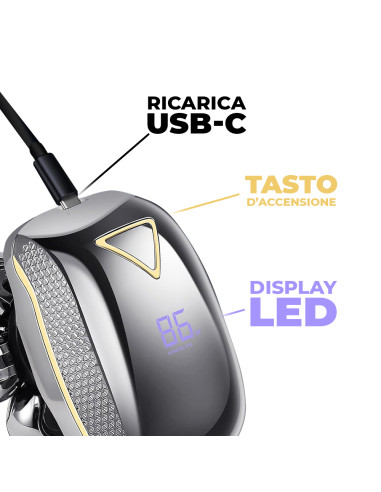 Rasoio Elettrico Uomo Ricaricabile Impermeabile...