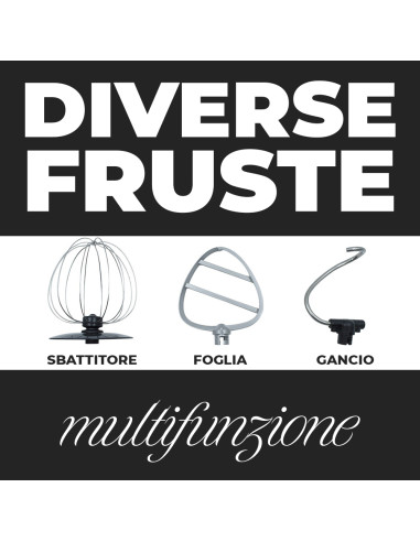 Impastatrice Planetaria DGBAVARIA 5L Acciaio...