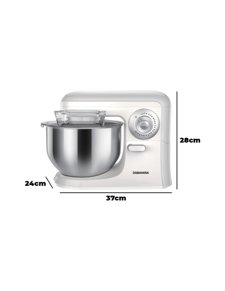 Impastatrice Planetaria DGBAVARIA 5L Acciaio Inox 6 Velocità 700W con Accessori