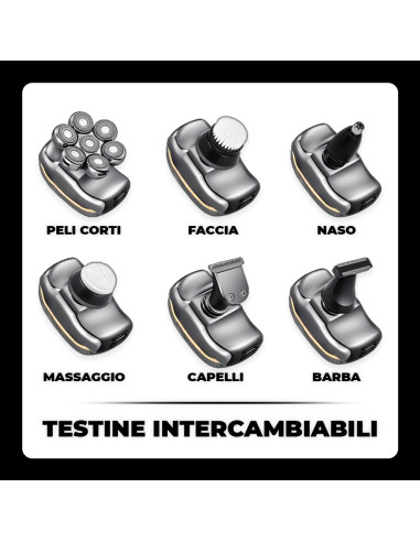 Rasoio Elettrico Uomo Ricaricabile Impermeabile...