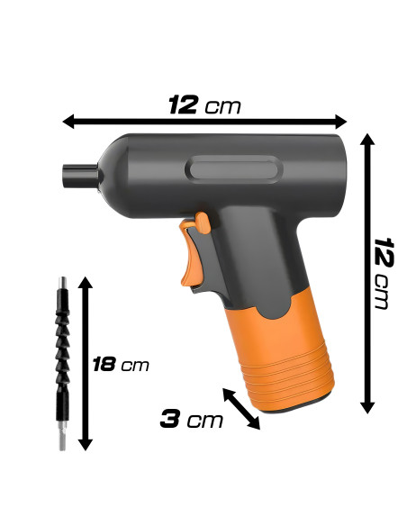 Mini Trapano Avvitatore Ricaricabile Batteria 3.7V Kit Mini Punte per Cacciavite