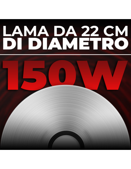 Affettatrice Elettrica Erice 150W Spessore Regolabile Lama in Acciaio 22cm