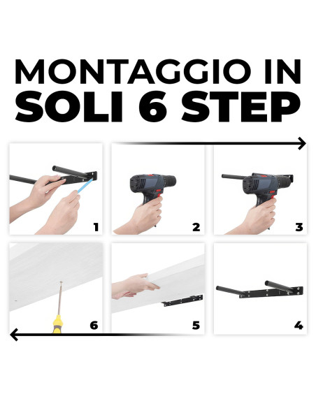 Mensola da Parete Portaoggetti 80x23.5x3.8 Legno MDF Multiuso Design a Scomparsa