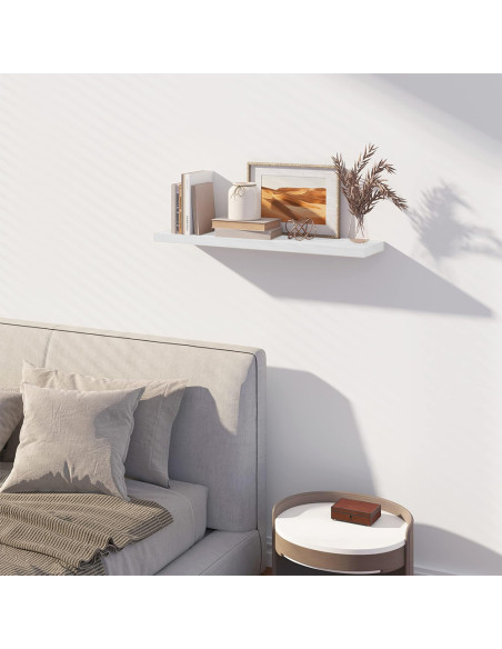Mensola da Parete Portaoggetti 80x23.5x3.8 Legno MDF Multiuso Design a Scomparsa