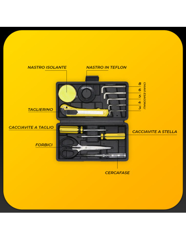 Kit Utensili Multiuso Mini Valigetta Portatile...