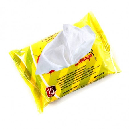 Pack 15 salviettine antizanzare  imbevute alla citronella