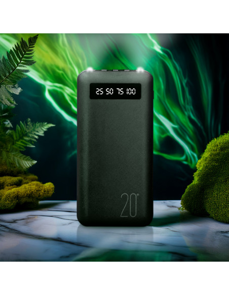 Power Bank 20000mAh Caricabatterie Rapido Portatile con 4 Cavi Inclusi USB