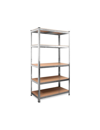 Scaffale 5 Ripiani in Metallo Ripiani MDF Modulare 180x90x40cm Portata 875Kg