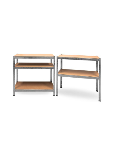 Scaffale 5 Ripiani in Metallo Ripiani MDF...